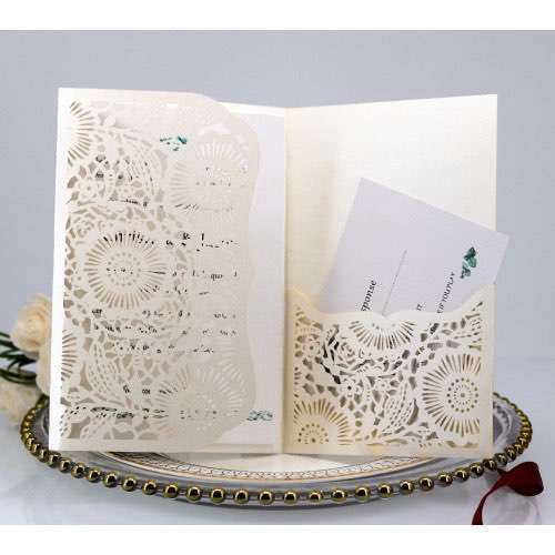 Business Invitation Card Laser Pocket Invitation Wedding Invitation